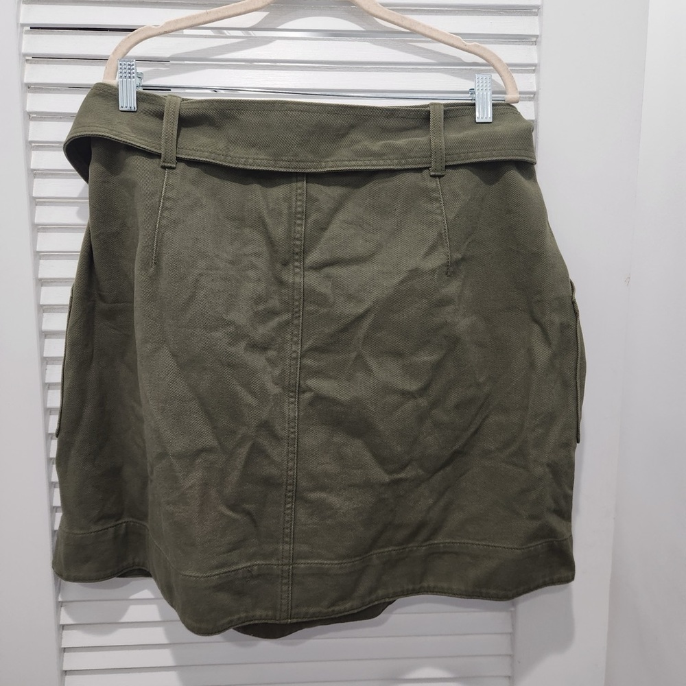 NWT Banana Republic Belted Green Mini Skirt 20 - Picture 2 of 5